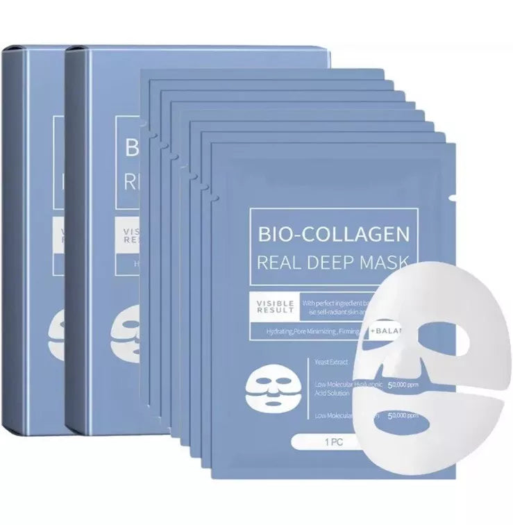 Bio Collagen Overnight Face Mask - Deep Hydration with Probiotics Blend (4PACK)