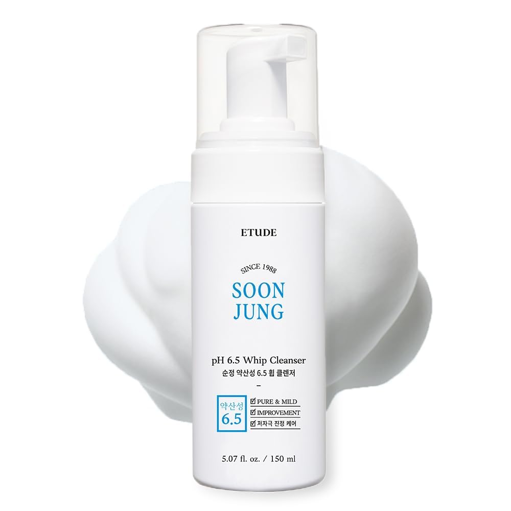 Etude House Soon Jung Whip Cleanser - Gentle, Soothing Foam for Delicate Skin